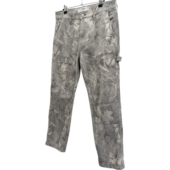 Hollister Other - Hollister‎ Mens Loose Fit Carpenter Pants Grey Leaf Camo Utility Trousers 32x30